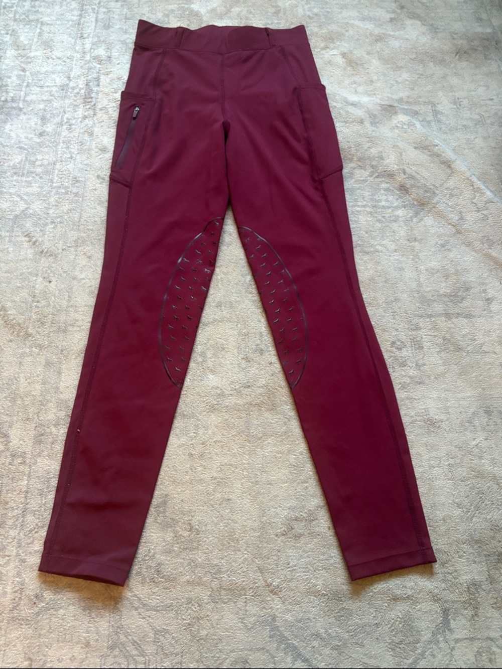 Baleaf Burgundy Equestrian Leggings